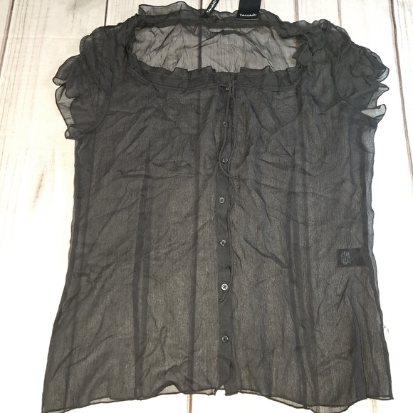 Tahari Silk Top Size Large - Picture 7 of 14